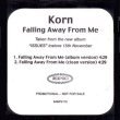 [ Falling Away From Me Die Cut CD Radio Promo Back Cover ]